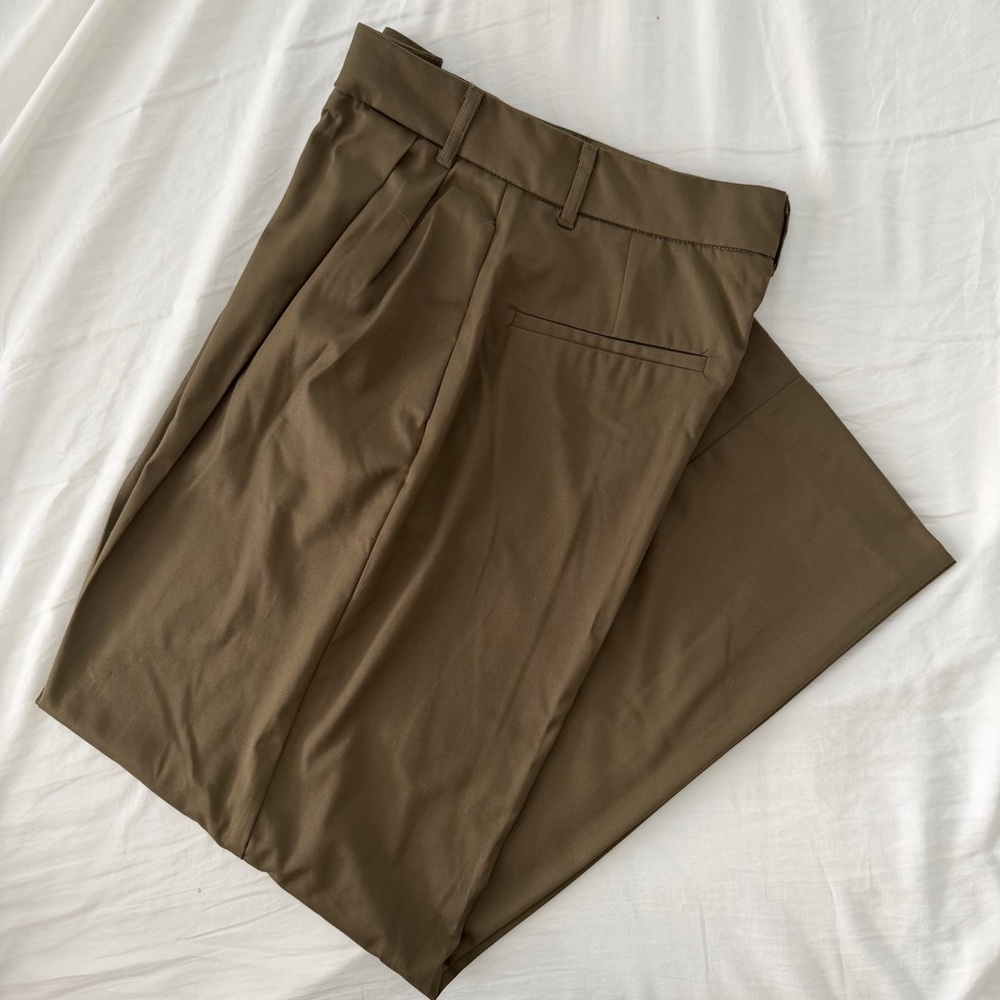 Zara Olive Green Trousers, Sz S